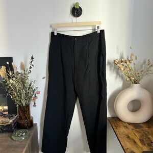 Comme des Garcons Black Striped Pleated Pants